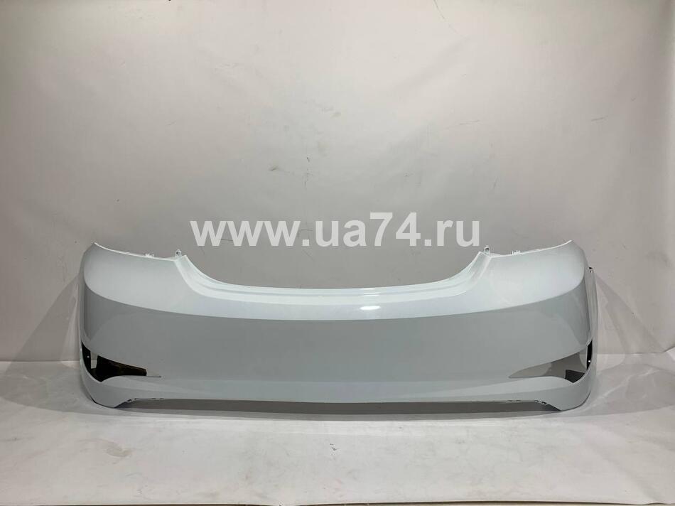 Бампер задний Hyundai Solaris 14-17 4D Россия Cristal White PGU (Белый / Стерты углы) Дисконт 10%
