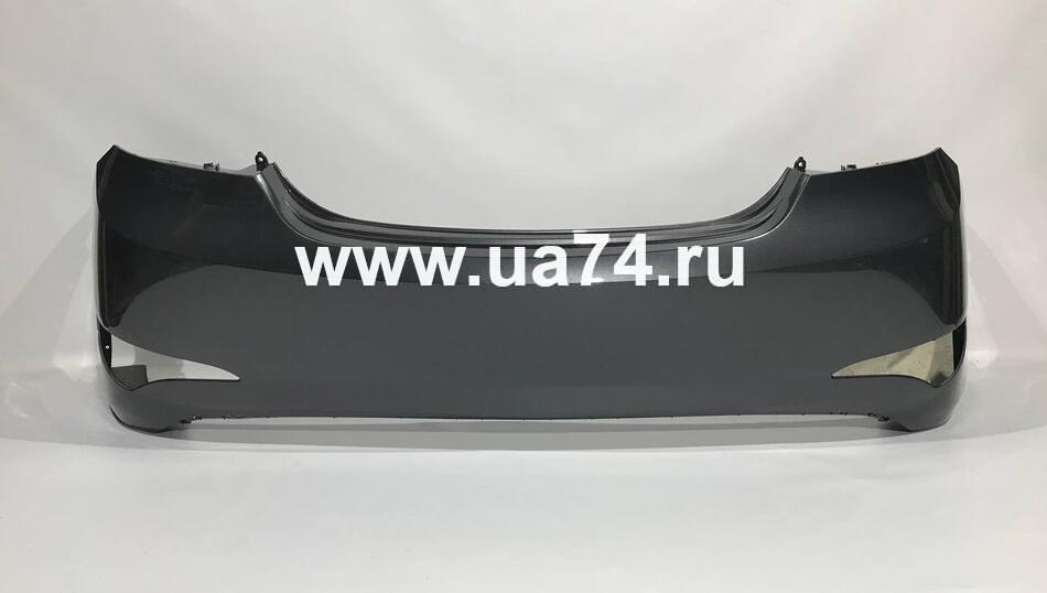 Бампер задний Hyundai Solaris 14-17 4D Carbon Grey SAE (Серый металлик)