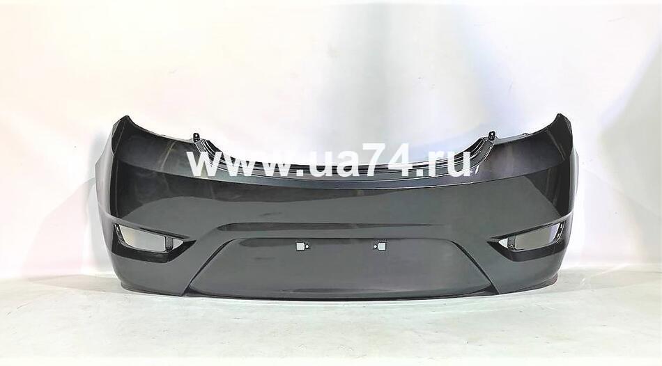 Бампер задний Hyundai Solaris 10-14 HB Carbon grey SAE (Серый металлик)