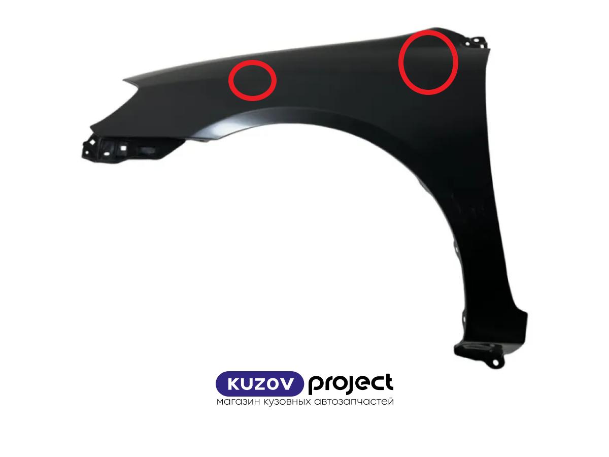 Крыло без отв. Toyota Corolla / Allex / Runx 2000-2002 Левое (Тайвань / Заломы) Дисконт 40%