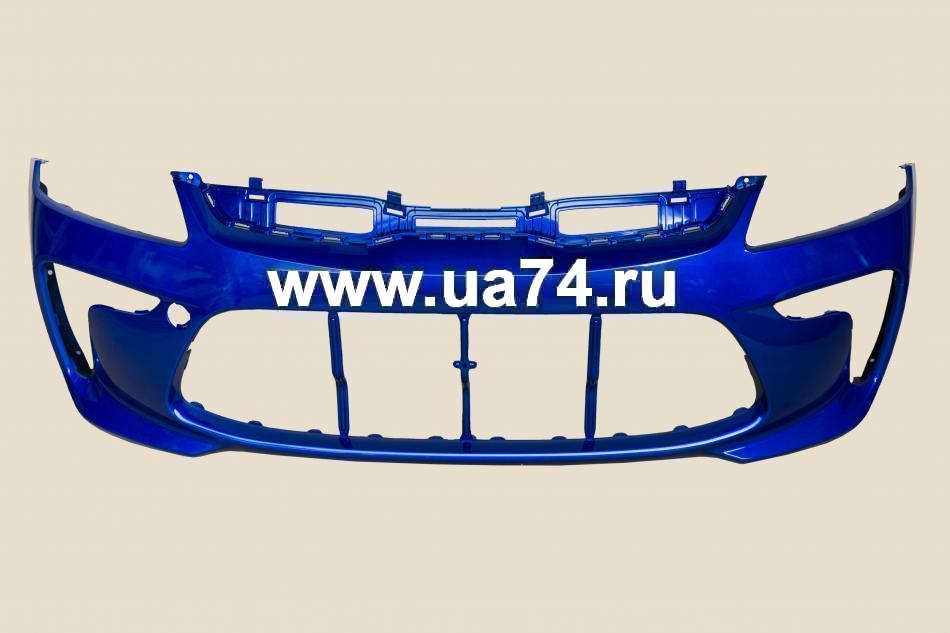 Бампер передний Kia Rio 17- Россия Marina Blue N4U (Синий)