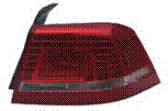 Фонарь внешний Volkswagen Passat (B7) 10-14 Правый (ST-441-19C6R / VW011170OR) Китай