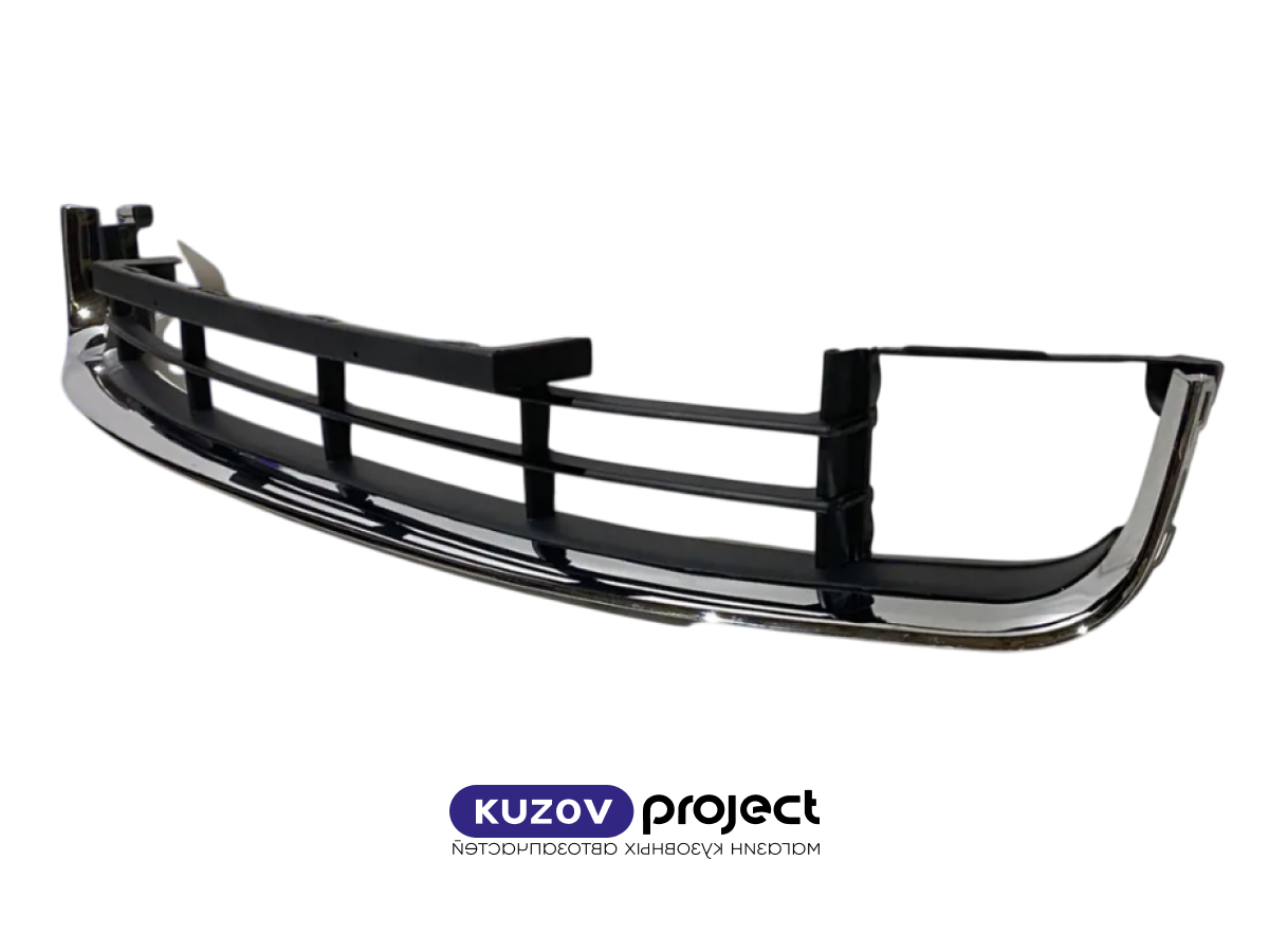 Решетка в бампер с хром молдингом Skoda Superb 2008-2013 (Китай)
