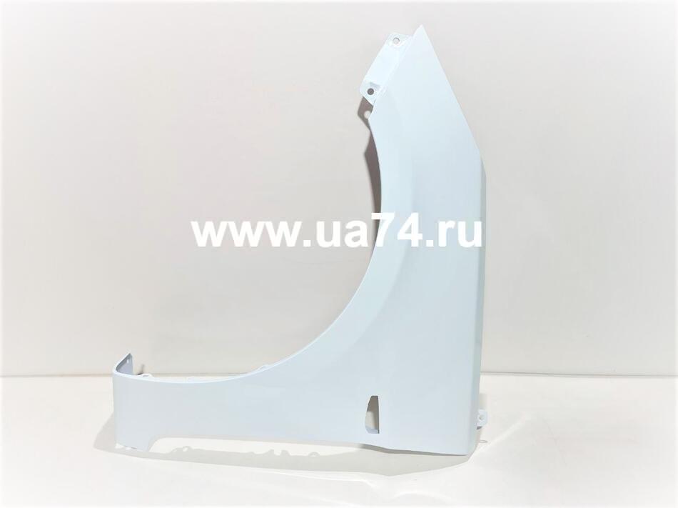 Крыло с отв. (пластик) Hyundai Solaris 10-17 Левое Cristal White PGU (Белый металлик) Россия