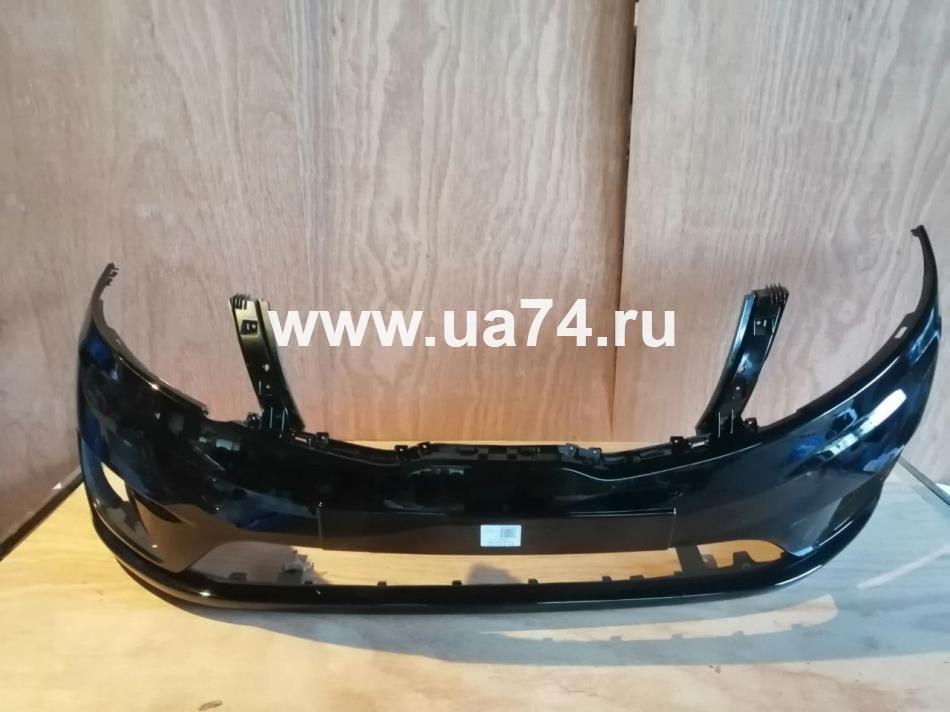Бампер передний Kia Rio 11-14 Россия Phantom Black MZH (Черный) Дисконт 15%