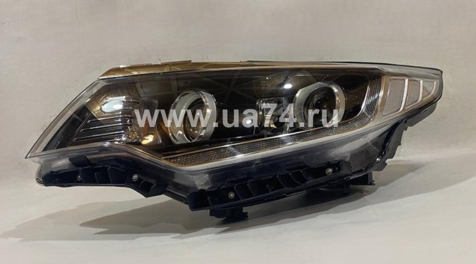 Фара (13к / ДХО-LED) галоген под эл.кор.(2линзы) Kia Optima 16-18 комп.GT Левая (02-D400-01BXL / ST-223-1163L-MLDEM2) Китай