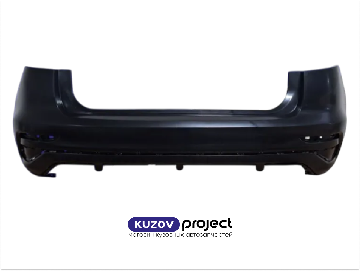 Бампер задний под ПТФ с отверстием под крюк Geely Emgrand 2021- (Китай)