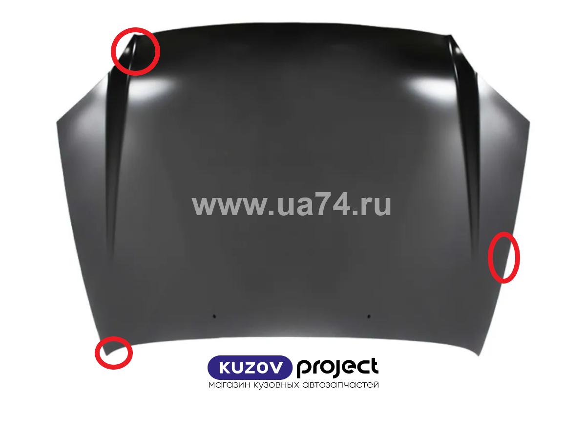 Капот Hyundai Accent Tагаз 1999-2012 (Тайвань / Заломы) Дисконт 20%