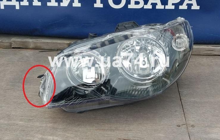 Фара левая с электрическим корректором (черная) Fiat Albea 2005-2012 (TYC / Сломано крепление) Дисконт 20%