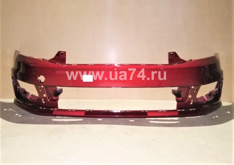 Бампер передний Volkswagen Polo 15-20 4D Россия Wild Cherry LA3T (Красный)