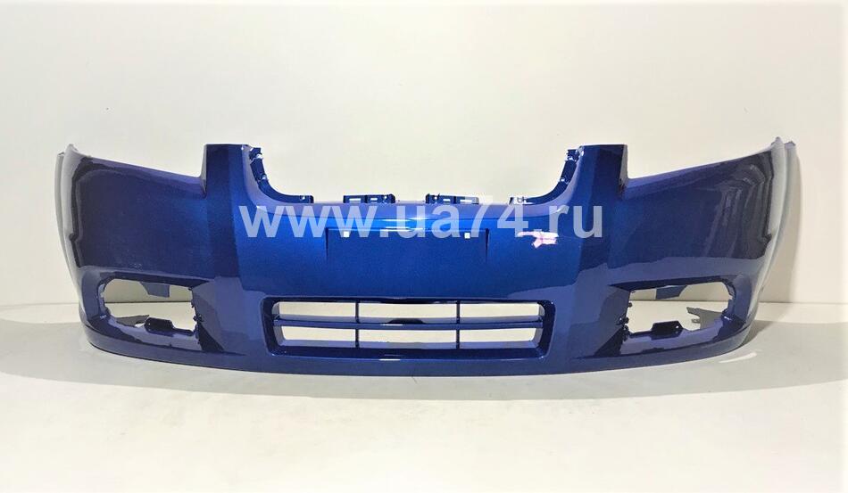 Бампер перед Chevrolet Aveo (T250) 07-12 33U Sports Blue (Голубой металлик)