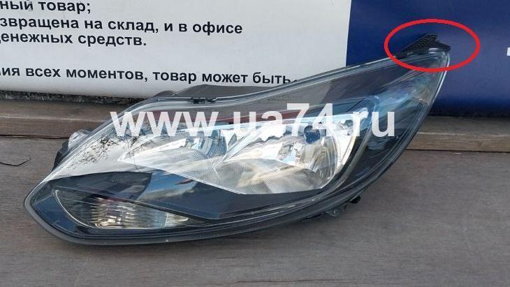 Фара левая (8к) черная с электрическим корректором Ford Focus III 2010-2015 (Китай / Сломано крепление) Дисконт 10%