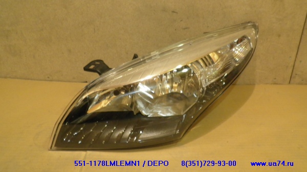 ФАРА С ЭЛ.КОР. MEGANE III 12- LH ЛЕВАЯ (551-1178LMLEMN1 / DEPO)