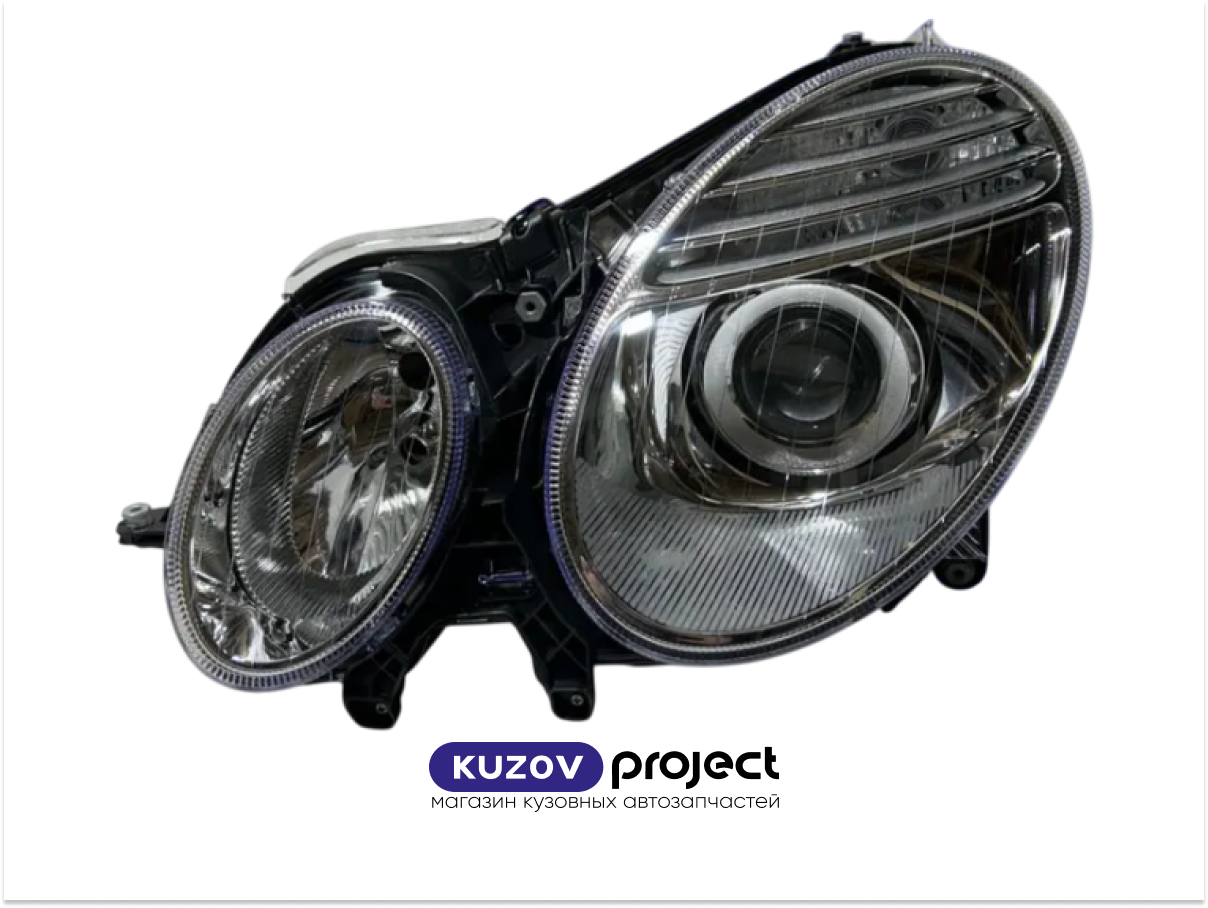 Фара левая с электрическим корректором Mercedes Benz E-Class W211 2006-2009 (TYC / Тайвань)